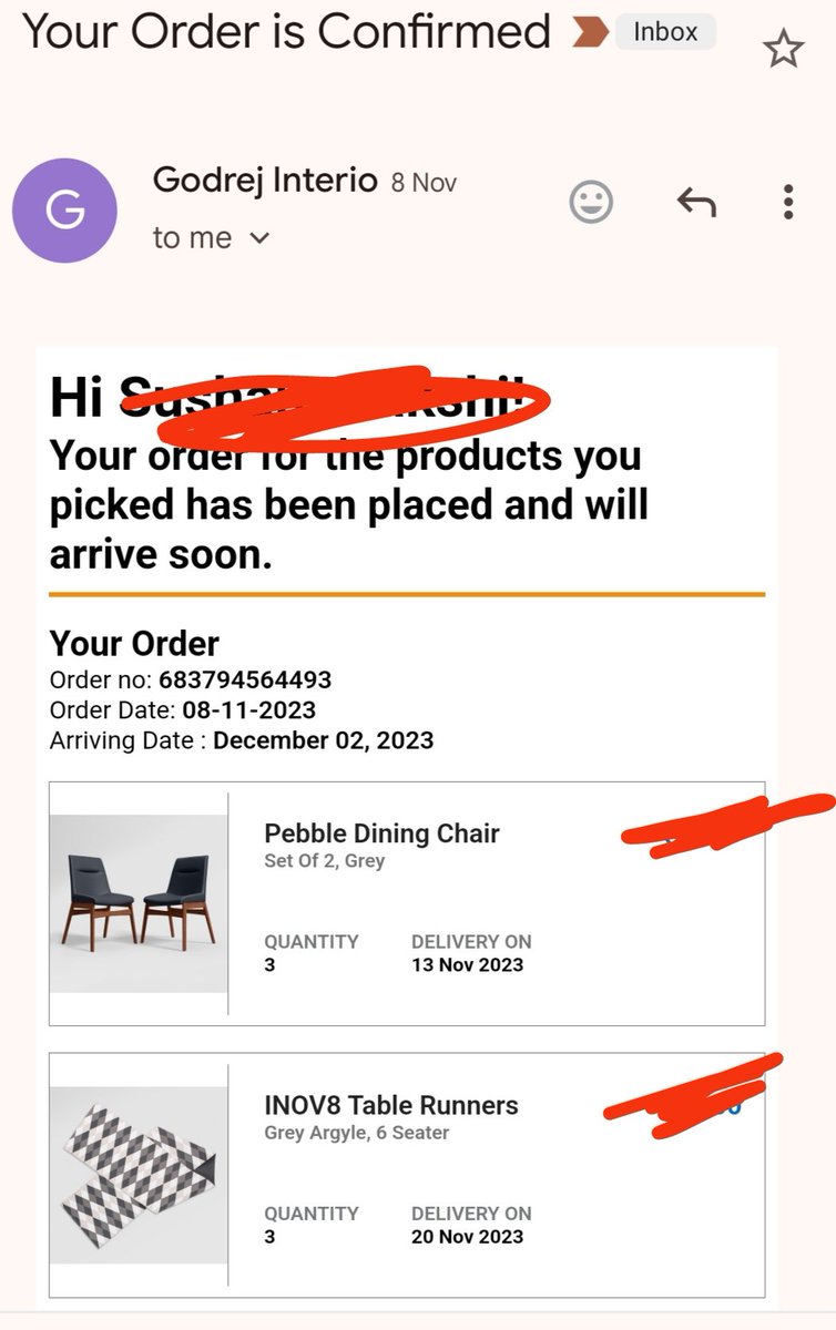 ShreeTravelsss's tweet photo. @GodrejInterio4U How can you be so non-serious. Ordered few items with delivery date shown but neither receive any product nor update. Even ur support team too is clueless about same. @HDFC_Bank How can u have tieup with such company &amp; promote same when they can't fulfil promise https://t.co/XOBvvrOpdP