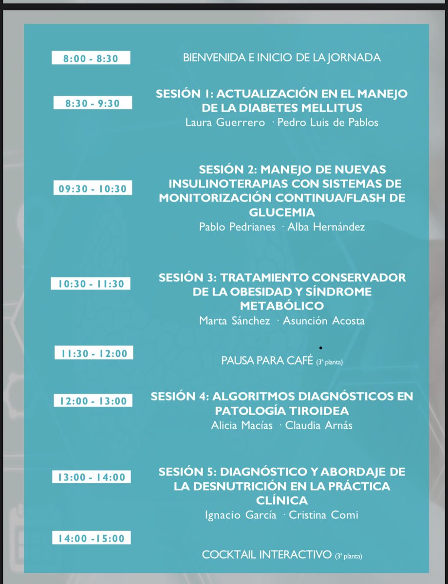Buenas sesiones hoy en CHU Dr. Negrín en Gran Canaria dentro del I Programa de Formación continuada en endocrinología y nutrición para atención primaria. Enhorabuena a la organización <a href="/Marta_SanP/">Marta Sanchez Perez</a>