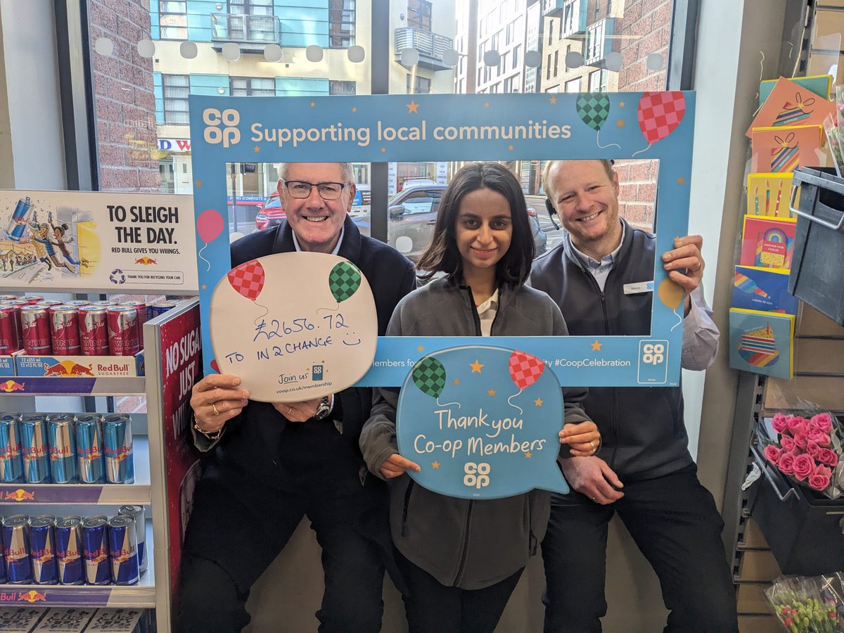 It is fantastic to celebrate the great work #in2change do within the community. With the extra funds from the coop community fund, they can help an extra 50 people. #CoopCelebration #coop