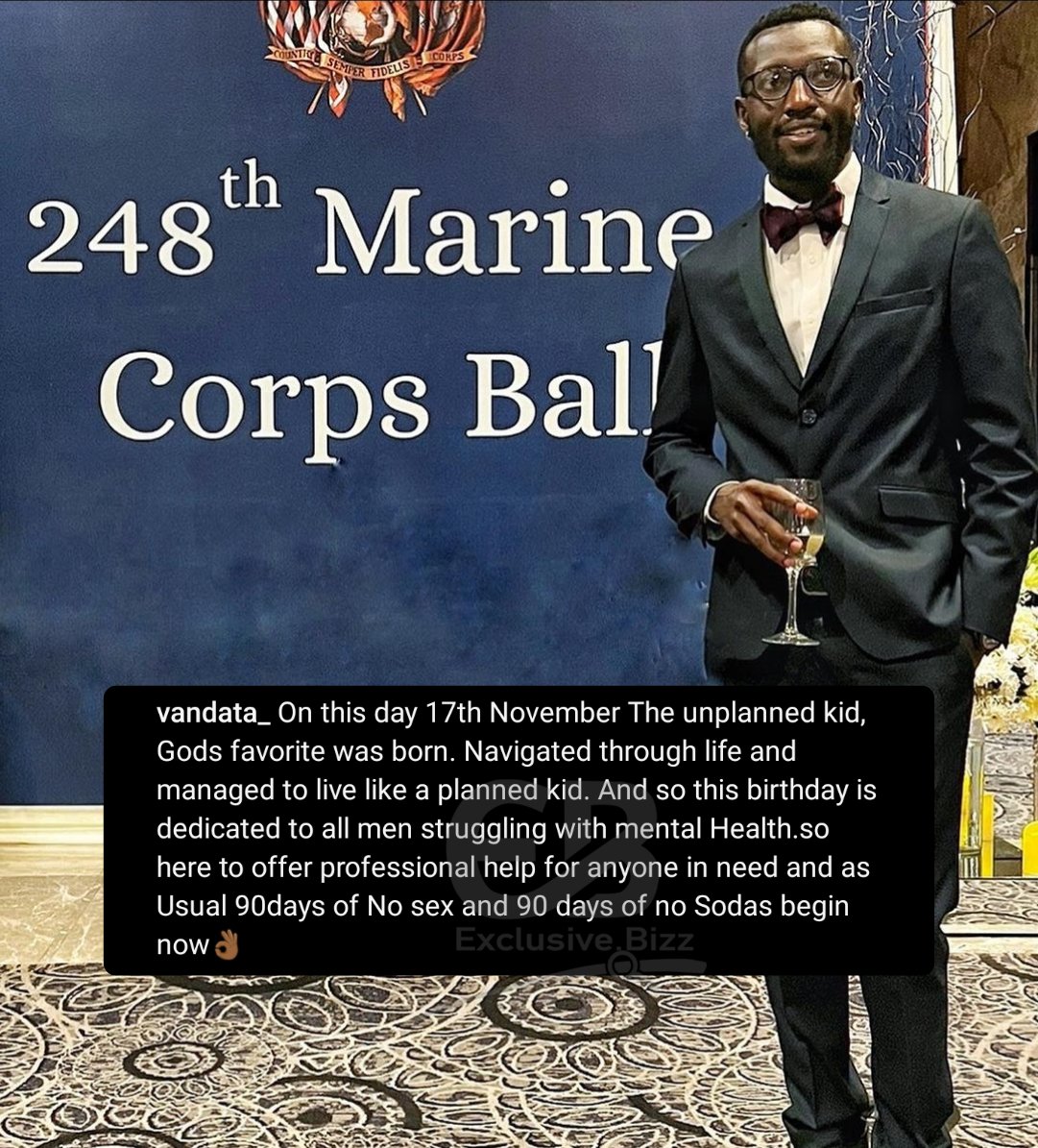 excluive_bizz's tweet image. Singer Vandata dedicates his birthday to men battling mental health.