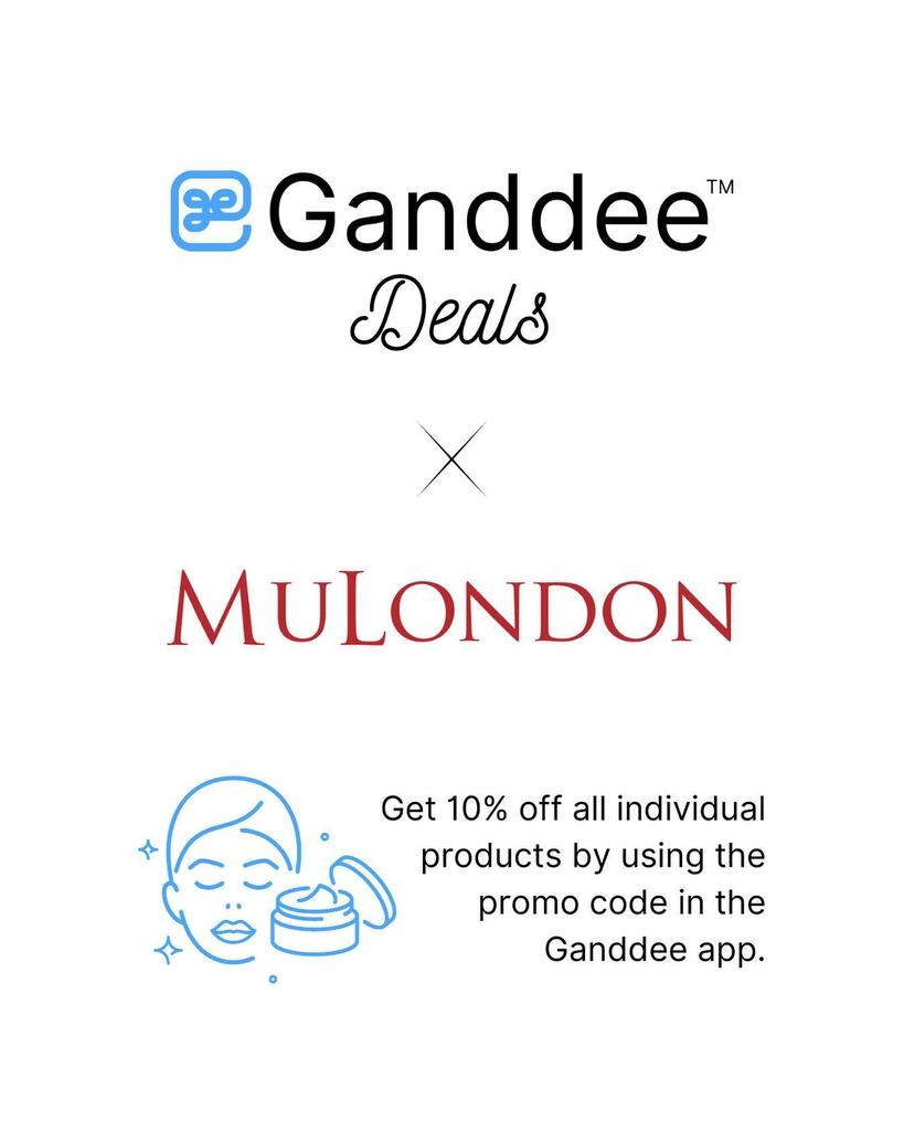 Get 10% off your skin care products with our exclusive @mulondon deal on the Ganddee app.

@mulondon is an award winning skin care range from London, inspired by traditional herbalism. They are @bcorpuk certified, members of @1percentftp and the range is… instagr.am/p/CzvmZ-HIF9n/