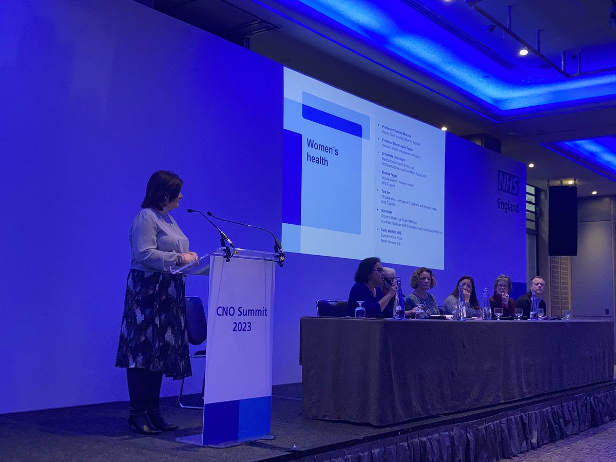 Discussion now about the women’s health strategy. Asked about prevention work in schools , @lregan7 says it’s her view that ‘it’s never too early to talk to girls and boys about periods, sex and contraception’ #CNOSummit2023