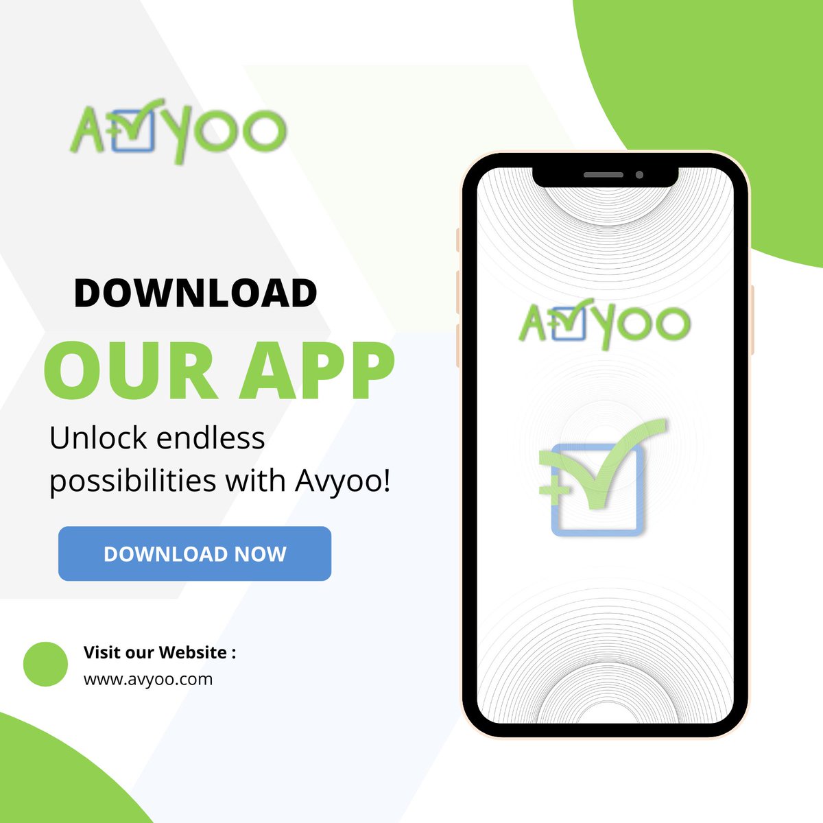 AvyooA's tweet photo. 📣"Unlock endless possibilities with Avyoo! 🚀✨ Download the Avyoo app now and dive into a world of convenience. Avyoo✅ is here to revolutionize your decision-making process 🤩📊

#Avyoo https://t.co/wk2VDFFvxr 📊

#download #avyoo #Business #poll #pollapp #avyoo✅ https://t.co/7fwrkIRM0u