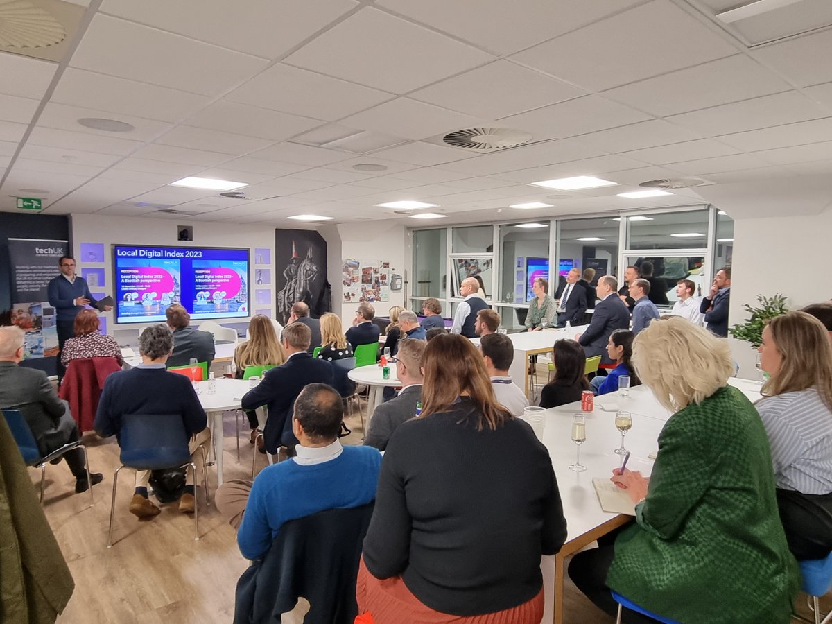 techUK's tweet photo. This week, the Nations and Regions team visited #Scotland, making stops at @FDMGroup offices and holding an event at @LeidosInc offices to delve into conversations about our #LocalDigitalIndex (https://t.co/9cUhkVf9YO)! #StrongerTechEconomies https://t.co/gz3f6GdJRV