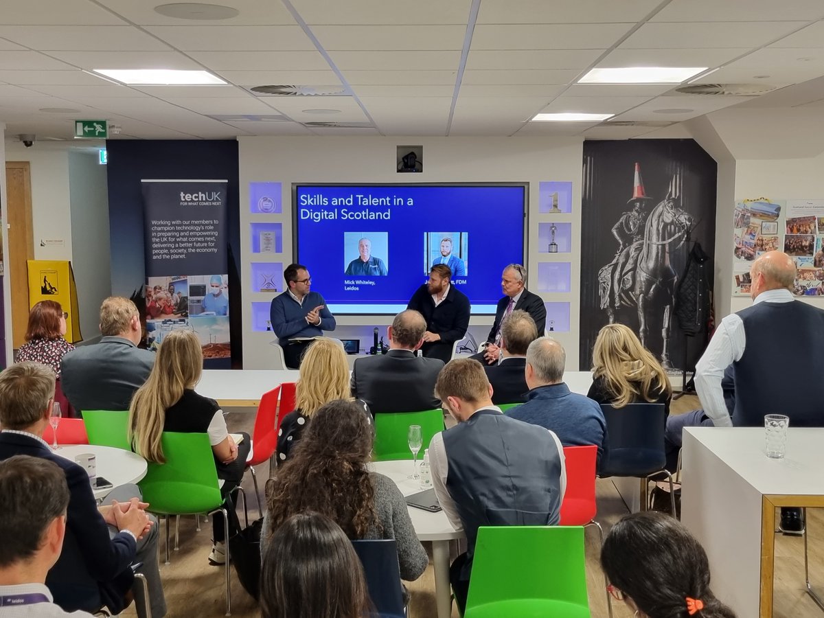 techUK's tweet photo. This week, the Nations and Regions team visited #Scotland, making stops at @FDMGroup offices and holding an event at @LeidosInc offices to delve into conversations about our #LocalDigitalIndex (https://t.co/9cUhkVf9YO)! #StrongerTechEconomies https://t.co/gz3f6GdJRV
