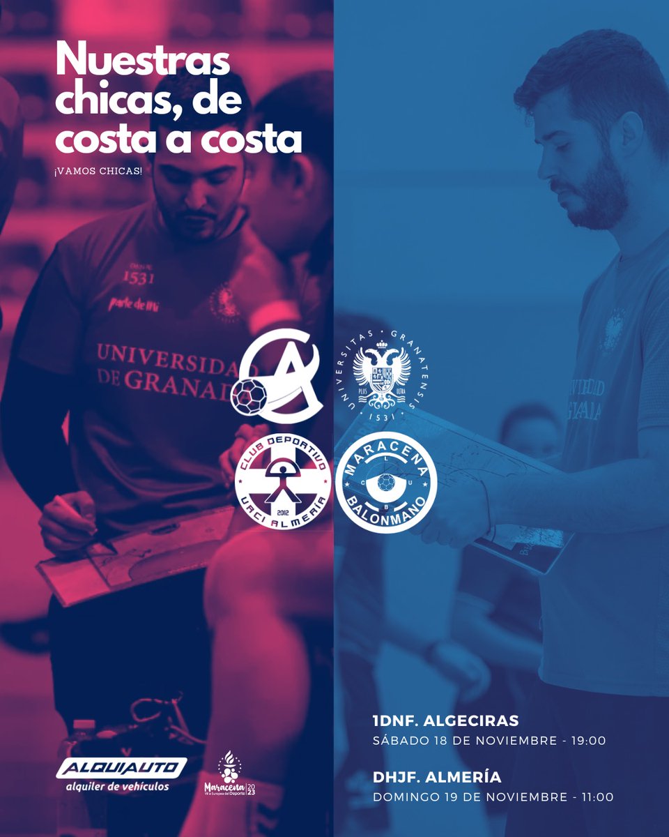 Anfitriones de <a href="/BalonmanoMalaga/">Balonmano Malaga</a> 

Huéspedes de <a href="/bmciudaddealgec/">BM Ciudad de Algeciras</a>  y <a href="/CDUrciAlmeria/">C.D. Urci Almería</a> 

¡Vamos con todo!

🦏🟦🟨