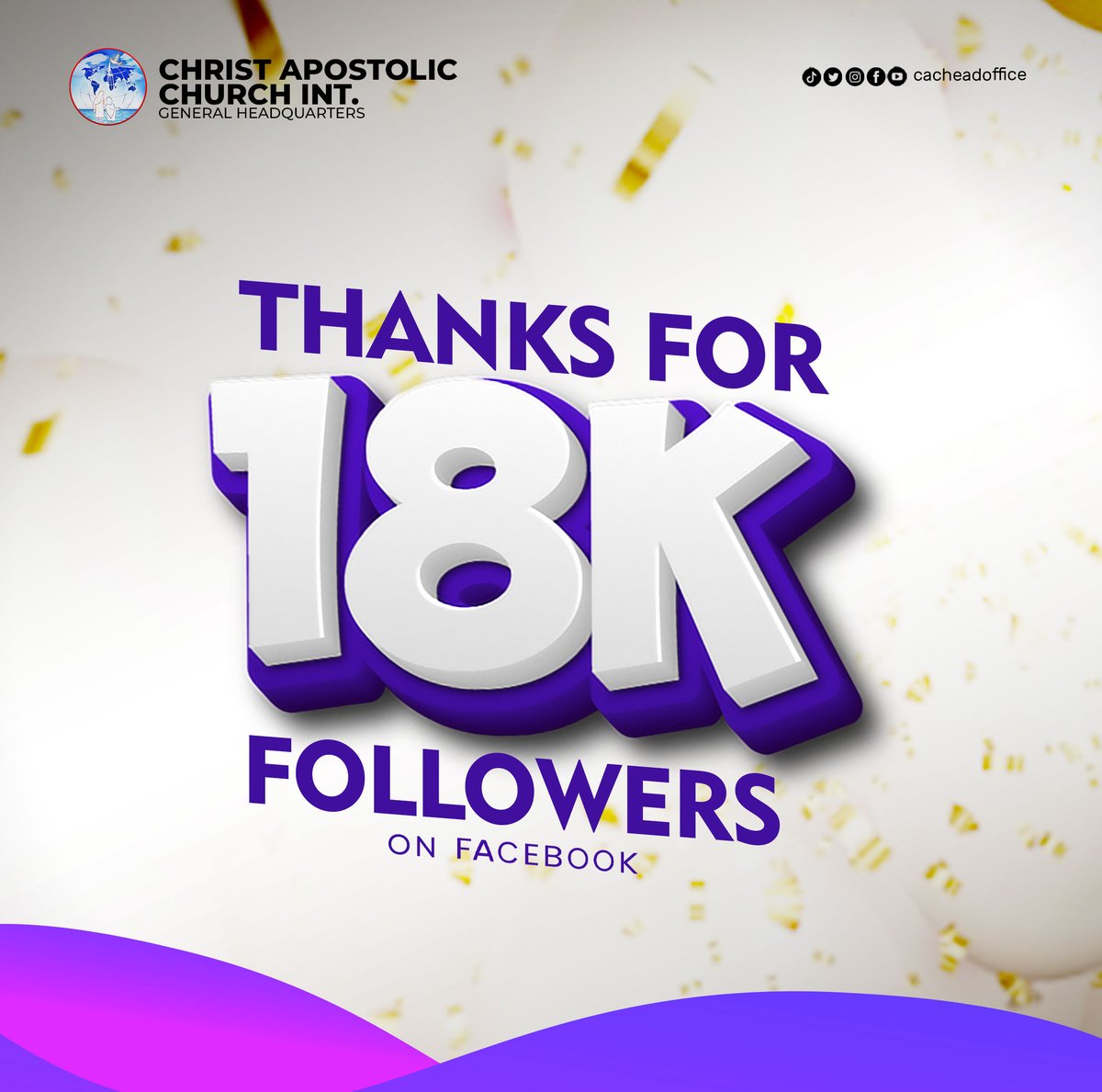 cacheadoffice's tweet photo. We've hit 18K followers! A big thank you to our Facebook family for your continuous support and engagement. Your love inspires us every day. Keep up the good work here and on all our other virtual platforms also.  
God bless us all.
#ThankYou #Facebook #cachq https://t.co/tuEwqPSEoc