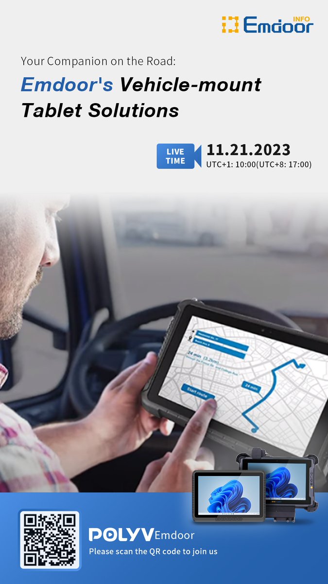 ruggedmobilepc's tweet photo. Join us as we unveil the latest advancements in Vehicle Mount Tablet Solutions, designed to enhance your driving experience and make your journey more connected and efficient than ever before! please scan the QR code for appointment~ PM me for new product ~ https://t.co/EAMAhaXfbo
