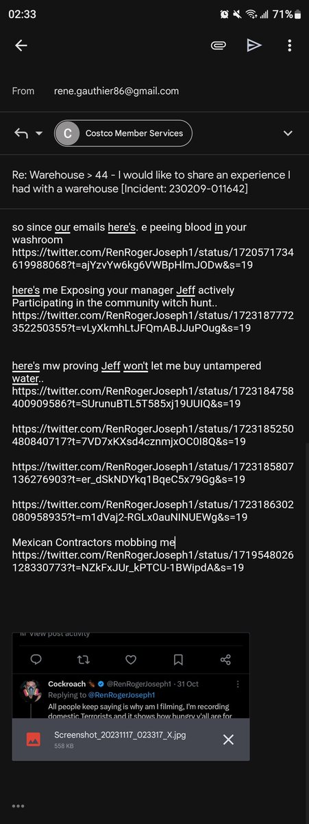 xReneGauthier's tweet photo. @Costco @costcocanada 
just b4 Christmas, your "staff" doesn't want to shut down the store during these times so look what they did to me.. push me away during Xmas cuz I was proving them mobbing  me.. literally domestic terrorists.. ✝️🪯🇨🇦

@CRCC_CCETP TORTURED🔦
Domestic Terrorism 🇨🇦
@PurolatorHelp @PurolatorInc hells angel Supporters, Mobbing terrorists. Canada 🇨🇦  @sobeys @narcitymedia @timhortons (Tim Snorts Tons ™️H👹)
@CocaCola @pepsi @Teamsters Bioweapon Terrorism 🆘
Gate Keeping | Bullying🇨🇦🇨🇦🇨🇦
@MetisNationON  🧀🍆  Goblins💥
#AttemptedMurder ‼️ @rcmpgrcpolice
@graceihle @natmusumeci

🇨🇦✖️H E L P ❌ https://t.co/VDvDOIWQL3…

🇨🇦
https://t.co/VDvDOIWQL3…

🇨🇦
https://t.co/VDvDOIWQL3…

🇨🇦
https://t.co/VDvDOIWQL3…

🇨🇦
https://t.co/VDvDOIWQL3…

🇨🇦
https://t.co/VDvDOIWQL3…

🇨🇦
https://t.co/VDvDOIWQL3…

🇨🇦
https://t.co/B7nMwdj8Uv…

🇨🇦
https://t.co/VDvDOIWQL3…

🇨🇦
https://t.co/VDvDOIWQL3…

🇨🇦
https://t.co/VDvDOIWQL3…

🇨🇦
https://t.co/VDvDOIWQL3…

🇨🇦
https://t.co/VDvDOIWQL3…

🇨🇦
https://t.co/VDvDOIWQL3…

🇨🇦
https://t.co/VDvDOIWQL3…

🇨🇦
https://t.co/VDvDOIWQL3…

🇨🇦
https://t.co/VDvDOIWQL3…

🇨🇦
https://t.co/VDvDOIWQL3… 🌪️

❌✖️🇨🇦🇨🇦🇨🇦✖️