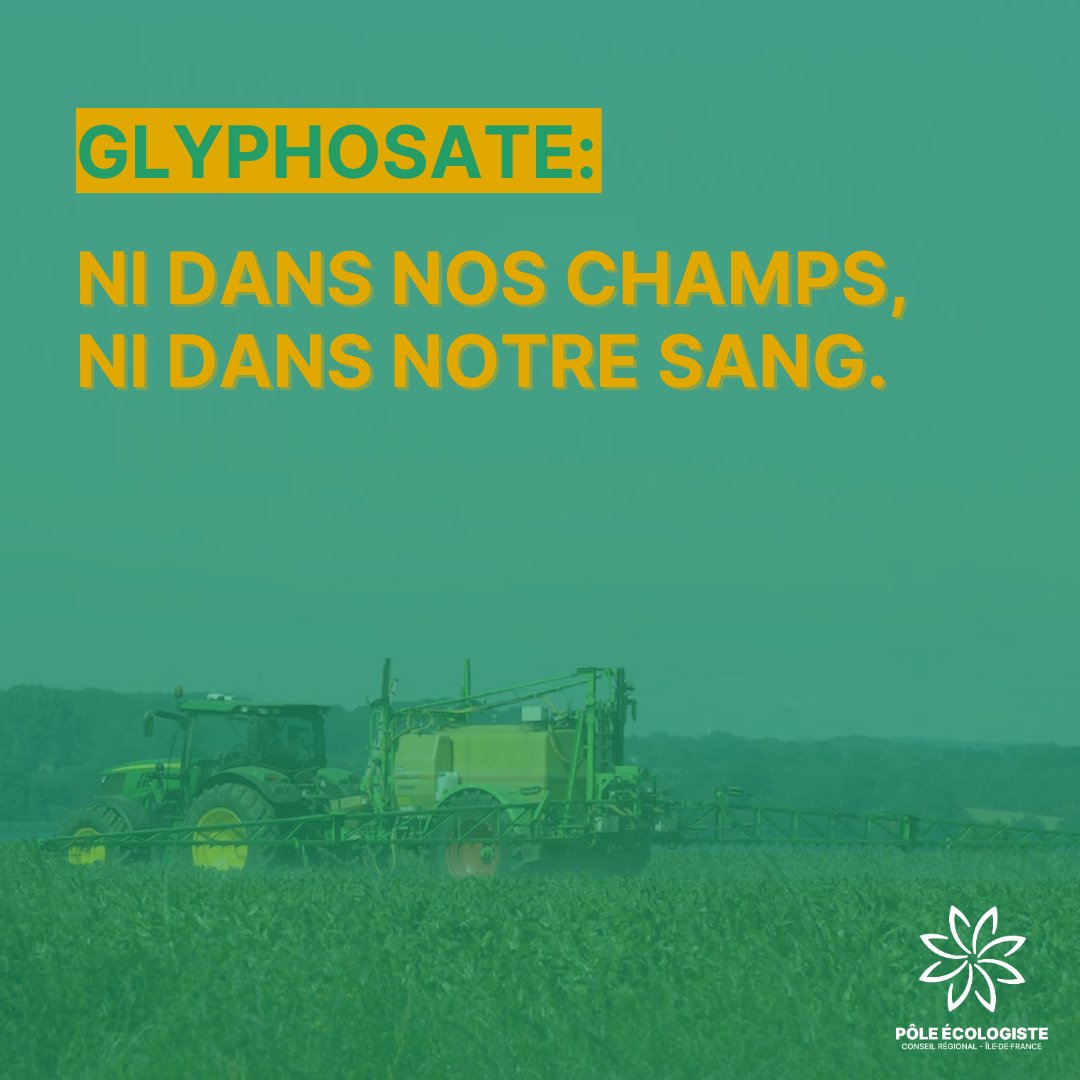 PoleEcolo_IDF's tweet photo. 🔴La commission Européenne prolonge l’autorisation d’utilisation du #glyphosate pour 10 ans.
Notre vœu:
🌱Arrêtons de #subventionner les pesticides.
🐞Aidons à la transition #bio.
🚐Intégrons les effets négatifs dans les plans #santé. https://t.co/VqBh60IJ24