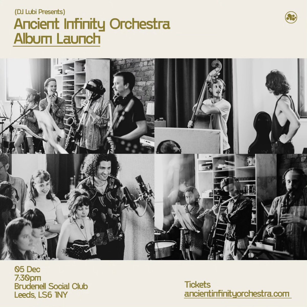 djlubi's tweet photo. @
#ancientinfinityorchestra new album "River Of Light" out on @gondwanarecords TODAY. Deep spiritual jazz made in Leeds/UK. Hometown album launch at @Nath_Brudenell #Leeds on 05.12.2023. Tickets here : https://t.co/T4ByeFtD57 #spiritualjazz #madeinleeds #fortheworld https://t.co/jIvufQtqtb