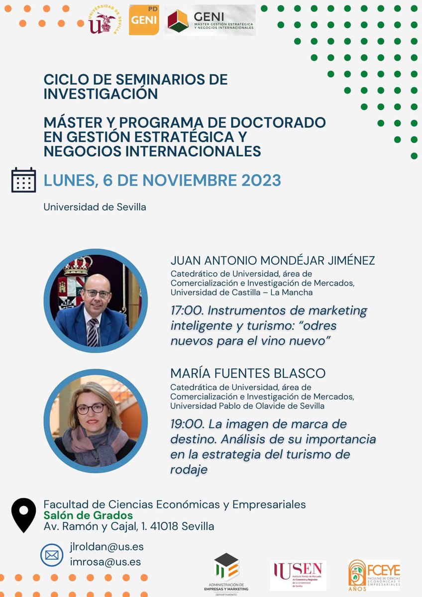 Hace unos días nuestro compañero <a href="/JA_Mondejar/">Juan Antonio Mondéjar Jiménez</a> participó en <a href="/institutoiusen/">Instituto de Economía y Negocios - IUSEN</a> con una conferencia sobre Instrumentos de Turismo Inteligente y Turismo

#estudiaturismo #soydeturismo #talentoturistico #gradoenturismo #uclmers #estudiaencuenca #adeturismo #master