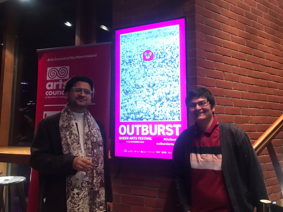 npBritish's tweet photo. Nepal's delegates Shuby &amp; Birat attended the #OutburstQueerArtsFestival

#Outburst is Northern Ireland’s award-winning annual queer arts festival showcasing the best in new #LGBTQI + performance, film, writing, music, visual arts, #arts markets &amp; more. https://t.co/bg7BTZRnLE