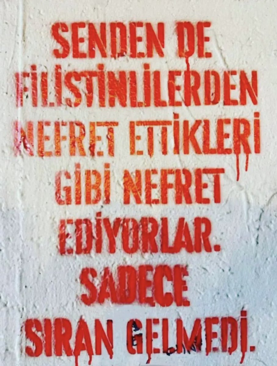 Senden de Filistinlilerden nefret ettikleri gibi nefret ediyorlar. 

Sadece sıran gelmedi.