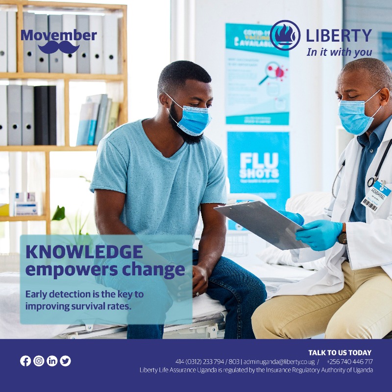 liberty_uganda's tweet photo. November is #ProstateCancerAwareness month. It's crucial to understand that early detection truly saves lives. Let's unite and make a collective effort to spread this important message and raise awareness together. #MenAgainstCancer #SpreadAwareness #Movember