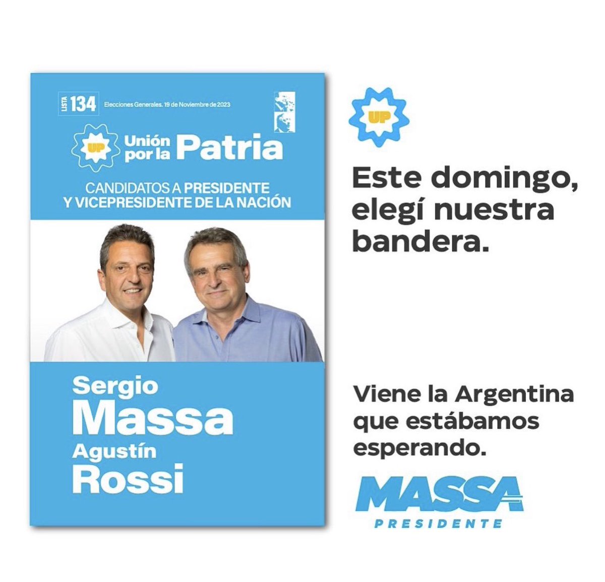 Se viene la Argentina que estábamos esperando… este domingo… #SergioMassaPrersidente #MerloBsAsConMassa