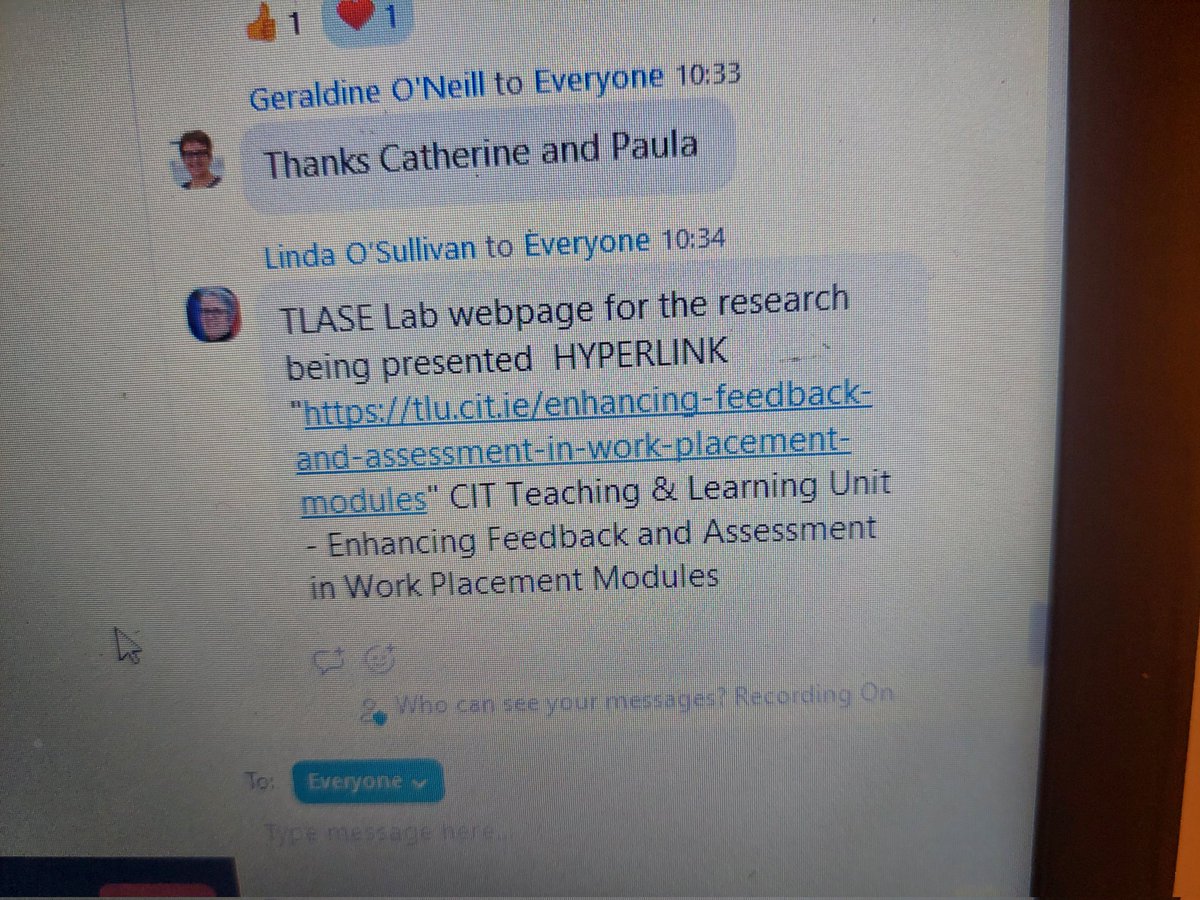 @lecturerCM and Dr TomO'Mahony @TLU_MTU team @MTU_ie TLASE Lab @TLU_MTU research exploring assessment and feedback in Work Placement @ForumTL supported national seminar. @r_ajjawi @gmoneill2 @lecturerCM @OSullivanLinda Intern'l, national & local perspectives in room..
