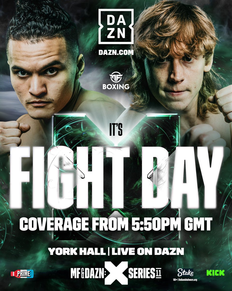MisfitsBoxing's tweet photo. Tonight, the X Series returns 🧨

Watch the prelims on our YouTube and Kick channels from 5:50pm, then head over to @DAZNBoxing at 7pm for the main card 🍿

#XSeries011 | TONIGHT, 5:50PM | @MF_DAZNXSeries | @PrimeHydrate | @kick https://t.co/ik4HuCScNq