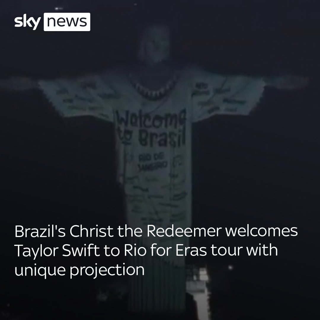 Rio's Christ the Redeemer statue welcomes Taylor Swift with open