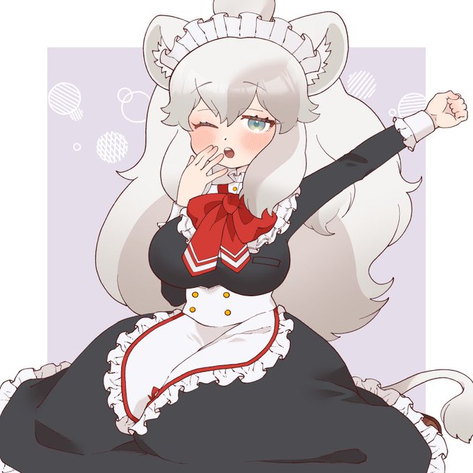 カフェ制服ホワイトライオンちゃん✨ 