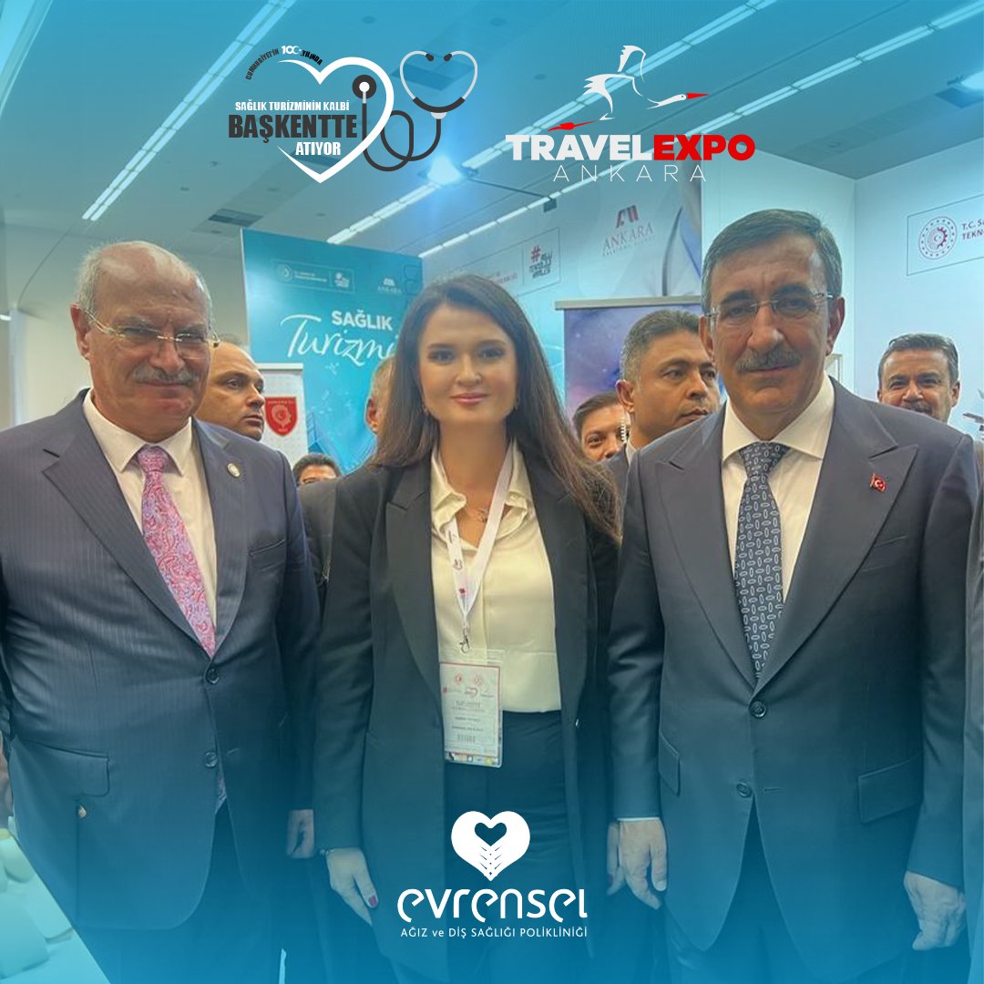 ATO Congresium’da düzenlenen Uluslararası Turizm ve Seyahat Fuarı’nda standımızı ziyaret eden Türkiye Cumhurbaşkanı Yardımcısı Sn. Cevdet Yılmaz Beye ve ATO Başkanı Sn. Gürsel Baran Beye nazik ziyaretleri için teşekkür ederiz.

#evrenseldiş #fuar #sağlıkturizmi
