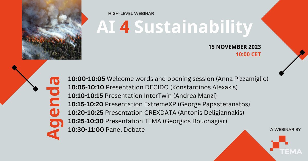 🙌Thank you all for this moment ! 👏 A huge thank to all the participating projects 😎 Great ideas and conversations that drove the #webinar ! 

#AI4Sustainability
