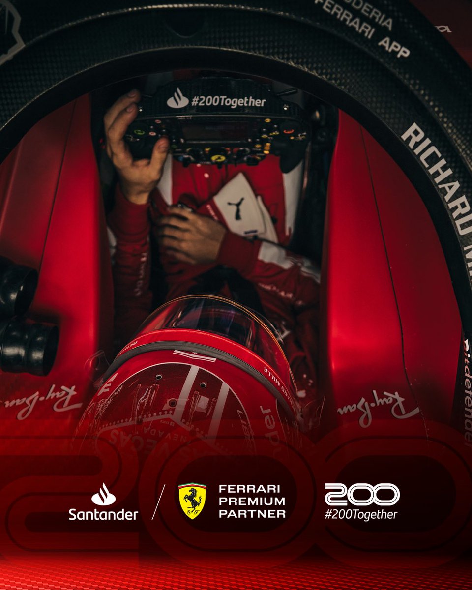 SantanderGP's tweet photo. Santander 🤝 Ferrari
                      
#Ferrari #F1 #LasVegasGP #200Together https://t.co/PCEdNPb5Fh