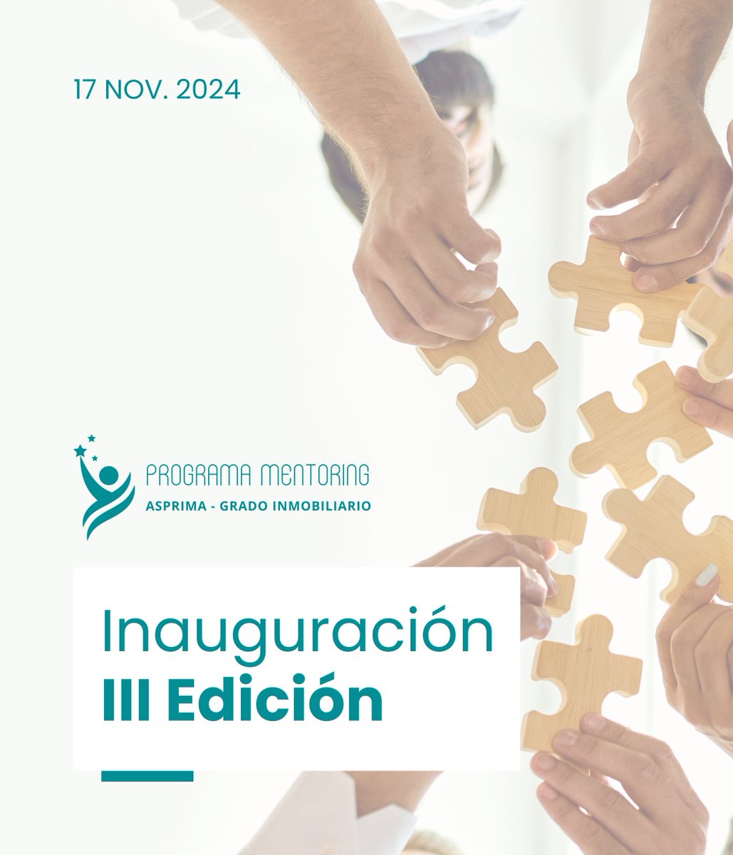Damos por inaugurado un nuevo capítulo. 🏆 La III Edición del #ProgramaMentoring ASPRIMA - Grado Inmobiliario, ya está aquí.

Además de la revelación de las parejas mentor-mentee, esta tarde la <a href="/eec_coaching/">ESCUELA EUROPEA DE COACHING</a> brindará la formación introductoria a los participantes del Programa.