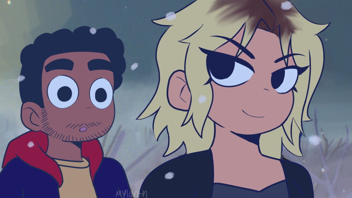 MaskedMylanth's tweet photo. Screen cap redraw! @MaskedSoul6 for Scott Pilgrim Takes Off!! https://t.co/n3yGgN9gLD