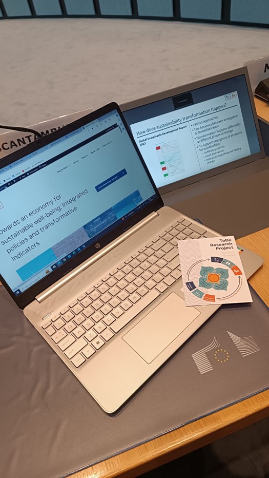 ToBe_Research's tweet image. 👩‍🏫@Liisahai presenting ToBe today at the #NewEconomicModels roundtable hosted at the
@EU_Commission among sister projects #SPES #WISEHorizons and #WISER.
🌿A great chance to discuss the socio-economic transformation with policymakers, academia and other important stakeholders