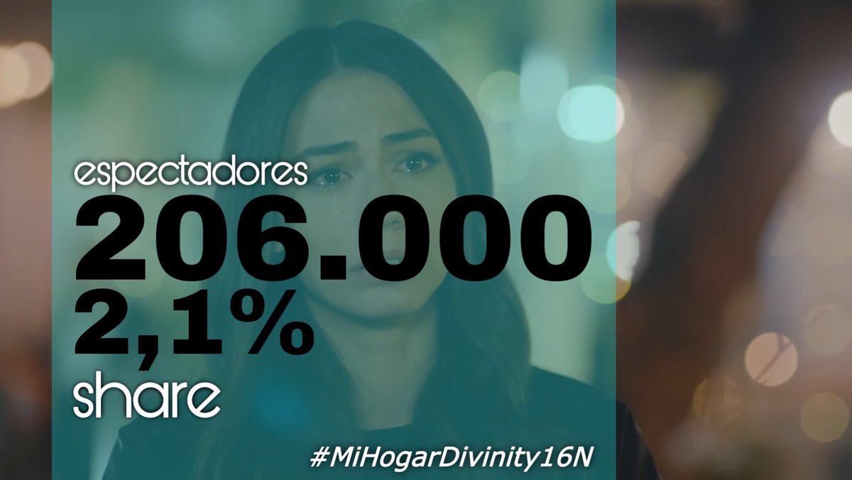 MasQTele's tweet photo. #MiHogarDivinity16N sigue subiendo en la tarde de @divinity_es y DESTACA ante 206.000 espectadores (2,1% de share) ¡Enhorabuena @dmtzdmr @ibrahimcelikkol ! https://t.co/wj1rcB75LC