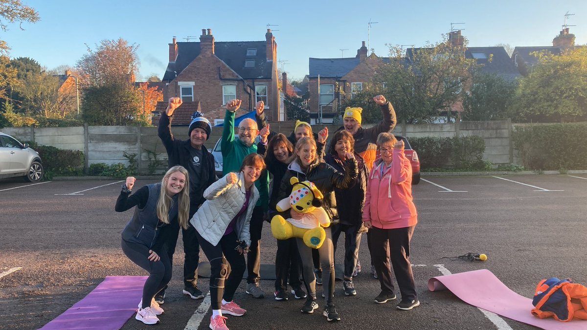 JakeGarnerRadio's tweet photo. What a lovely bunch!

Thanks to the folks at Lorna Marie Fitness in Lowdham for taking part in the @BBCCiN bearpees challenge! 

Lots of sore limbs afterwards but a top effort for a great cause 😁

@BBCNottingham https://t.co/AtZn2dBYxG