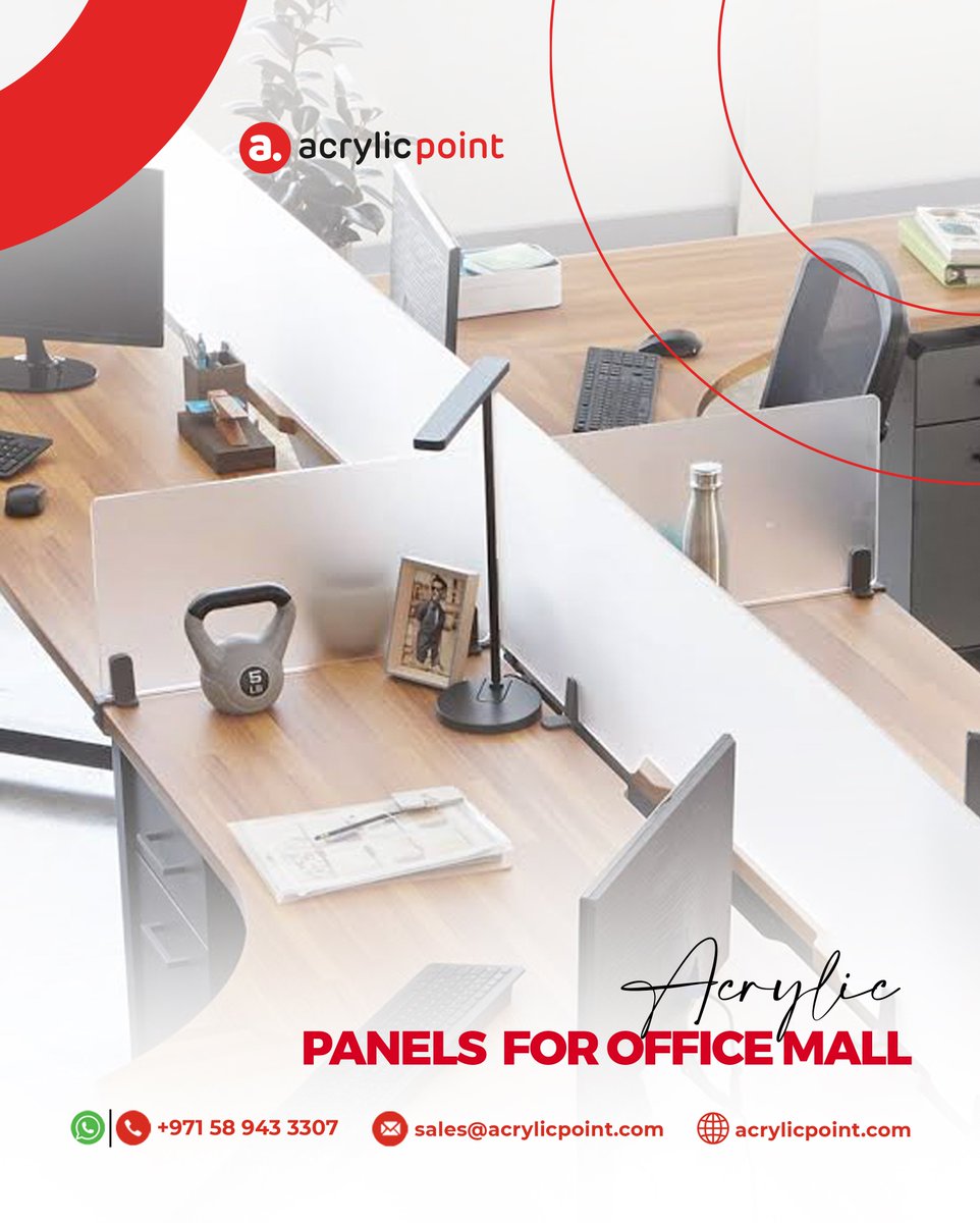 acrylic_point's tweet image. Are you envisioning a stunning makeover for your office space? Elevate your surroundings with our acrylic panels for office malls. 
Whatsapp +971589433307 for more details.

#AcrylicPoint  #acrylicproduct  #acrylicpanel #acrylicsheet #furniture #acrylicproject #acrylic #uae