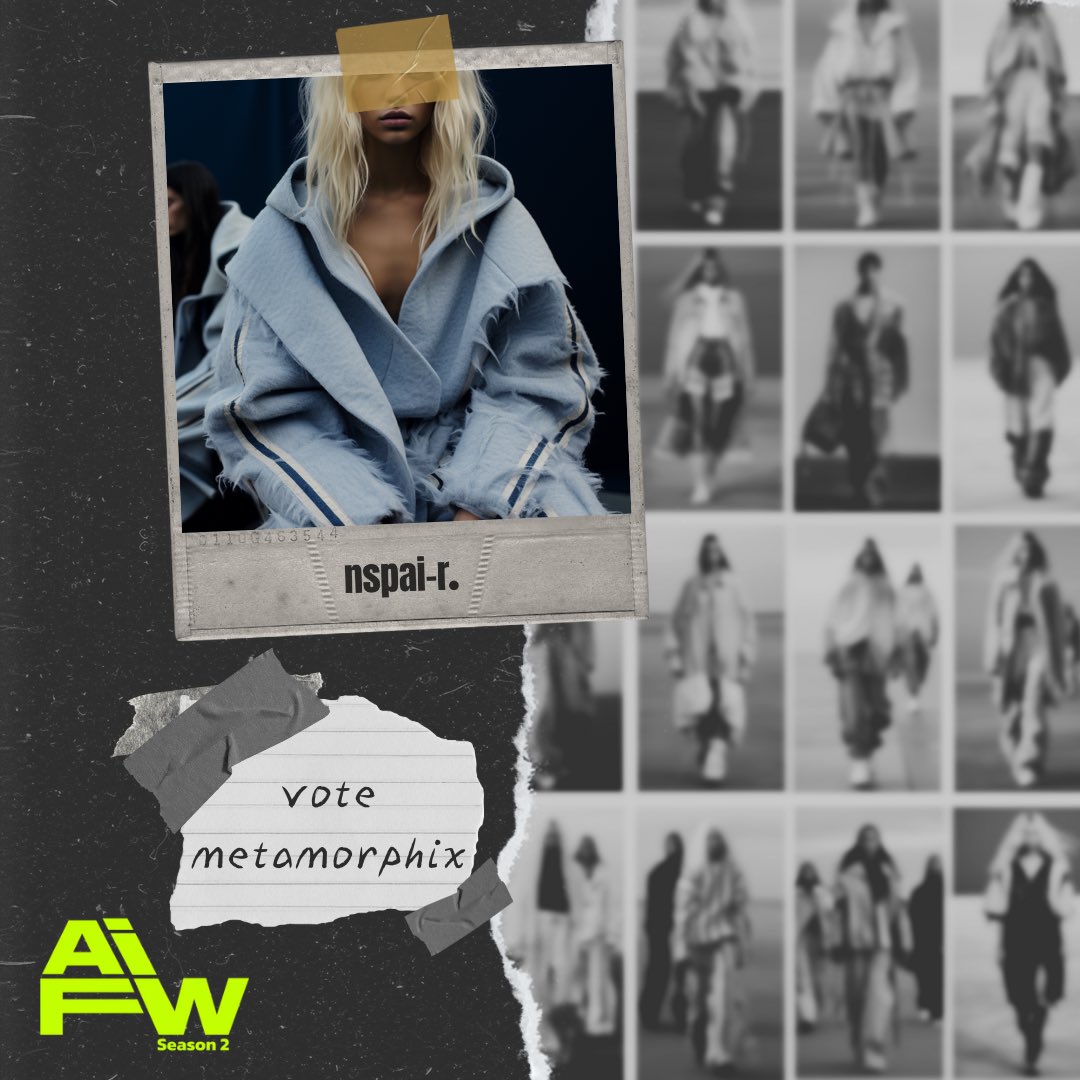 GM ☕️

We are back for season 2 of <a href="/aifashionweek/">AI Fashion Week</a>! If you have a couple of minutes to spare, please cast your votes for me.

Winners of this competition will have their fashion designs produced &amp; sold. It’s a huge opportunity 🙏

 🧵 Cont…✍️⤵️