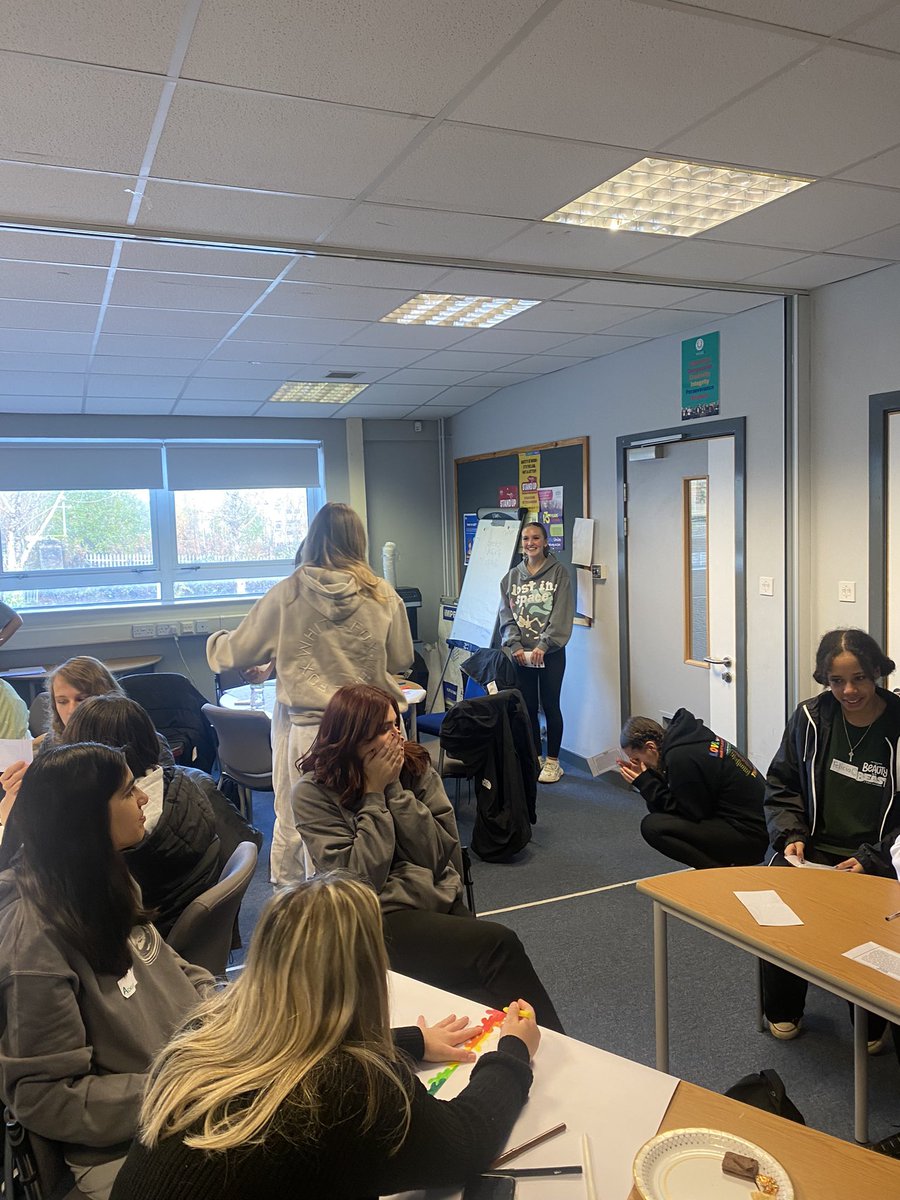 rosshallMHA's tweet photo. Thanks to Lauren, Harris and Felicia who have inspired the whole room to get up on their feet and perform! What an amazing bunch of pupils 💜 https://t.co/A0JfBQBYDV