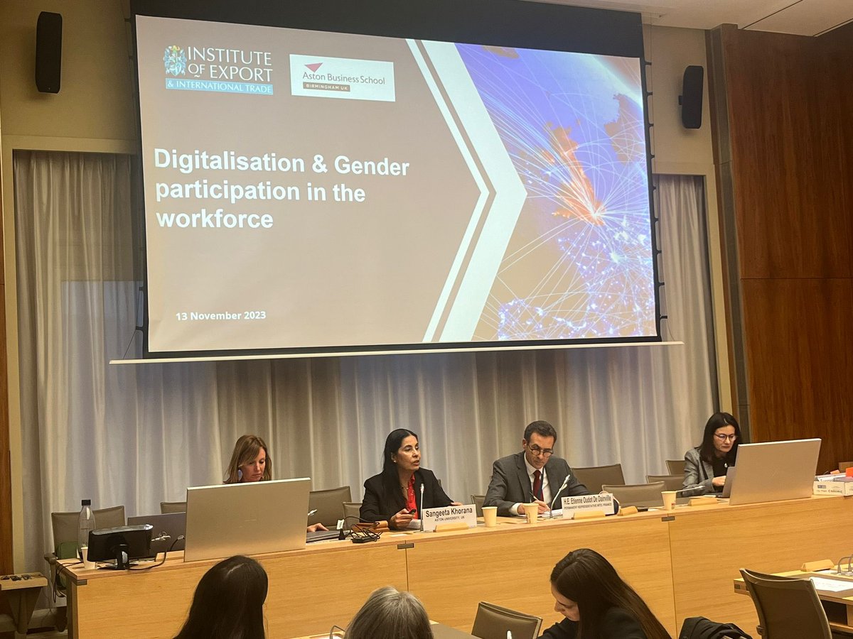 Sangeeta Khorana (@sangeetakhorana) on Twitter photo At the WTO Youth Trade Summit on Gender last week, the discussions with global youth on trade matters were inspiring. A testament to the invaluable perspectives brought to the table by the next generation <a href="/wto/">WTO</a> <a href="/IOExport/">Chartered Inst. of Export & International Trade</a> <a href="/AstonUniversity/">Aston University</a> <a href="/AstonPress/">Aston University PR</a>
#WTOYouthSummit #GlobalTrade At the WTO Youth Trade Summit on Gender last week, the discussions with global youth on trade matters were inspiring. A testament to the invaluable perspectives brought to the table by the next generation <a href="/wto/">WTO</a> <a href="/IOExport/">Chartered Inst. of Export & International Trade</a> <a href="/AstonUniversity/">Aston University</a> <a href="/AstonPress/">Aston University PR</a>
#WTOYouthSummit #GlobalTrade