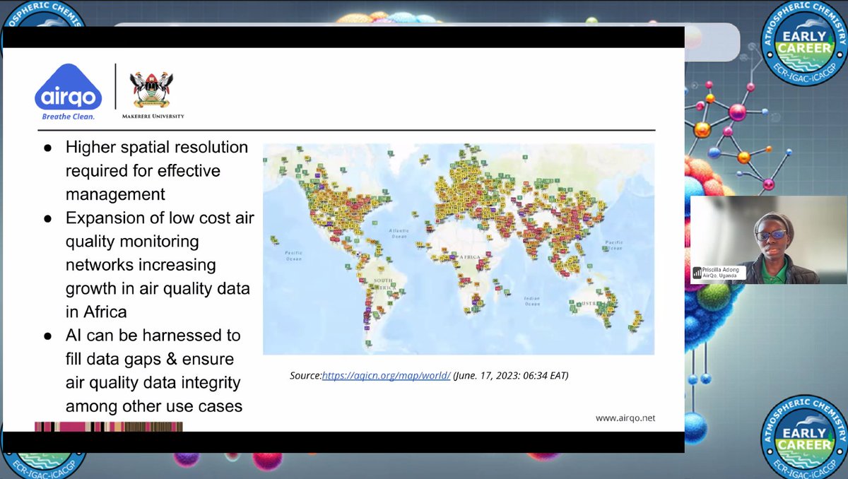 The need for increased air quality monitoring coverage in Africa! #ECR23
@IGACProject @IGAC_ECR @ANGA_AtmosSci @AirQoProject