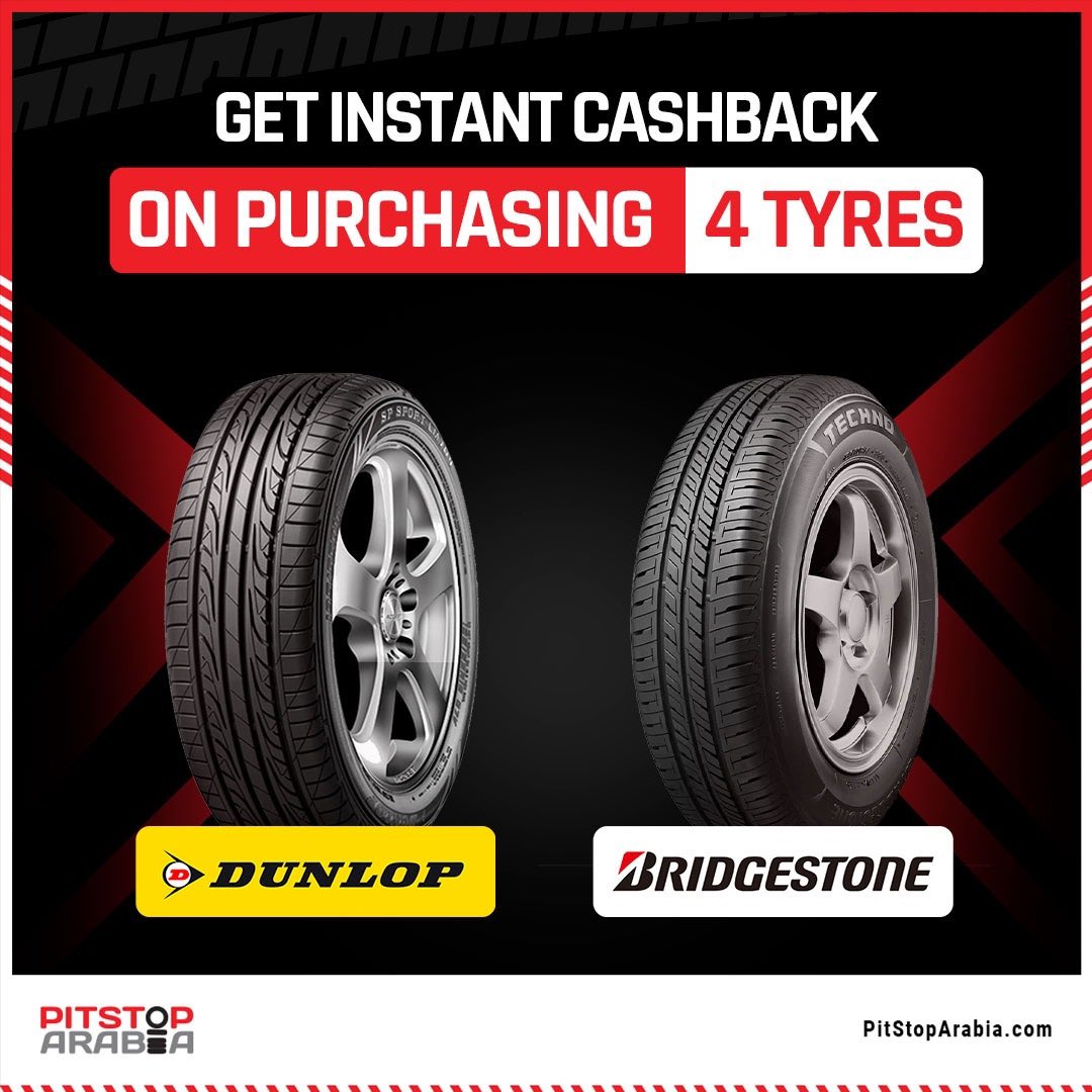 Want to know a secret? We’re offering up to AED 200 instant cashback when you purchase 4 #Dunlop or #Bridgestone tyres!
Get yours today before it's too late! Only at: 

pitstoparabia.com/en/offers/200_…

#PitstopArabia #cartyres #tirediscounts #cashbackTireDealsDubai #tires #UAEdiscounts