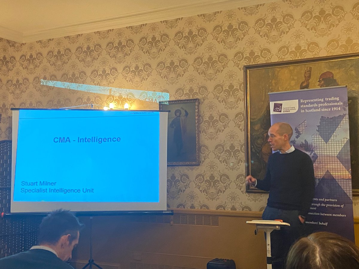 Stuart Milner from <a href="/CMAgovUK/">Competition & Markets Authority</a> speaks to delegates about the roles and responsibilities of the CMA intelligence unit.