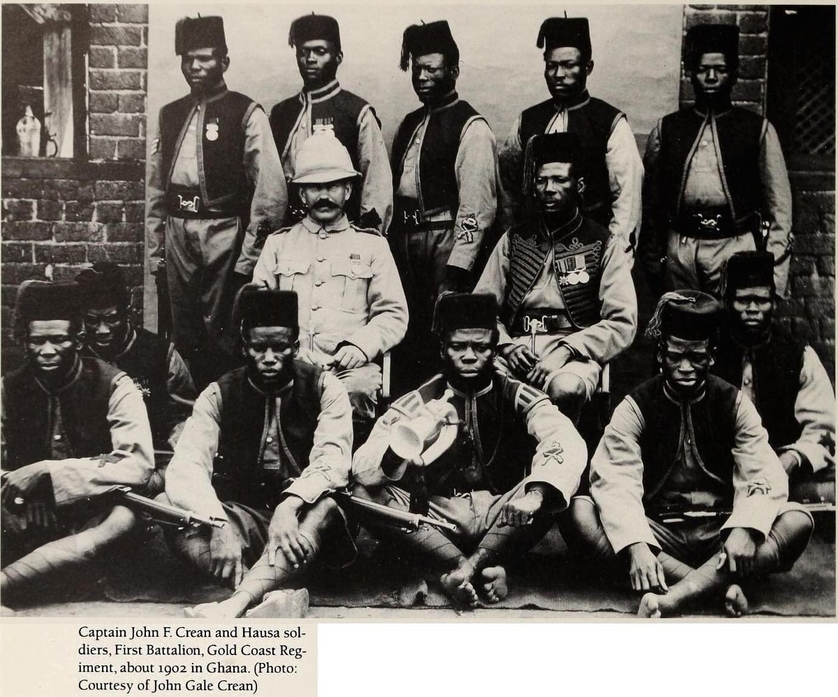 Into the heart of Africa Exhibition by Royal Ontario Museum 1989

First Battalion, Gold Coast Regiment circa 1902.