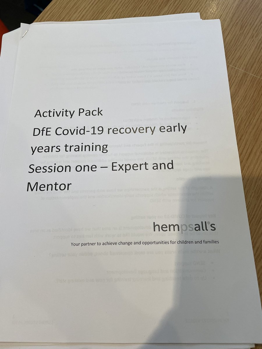 Exciting and very interesting training today to support our youngest children ☺️ 📝 🏫 #earlyyears #pioneerpromise