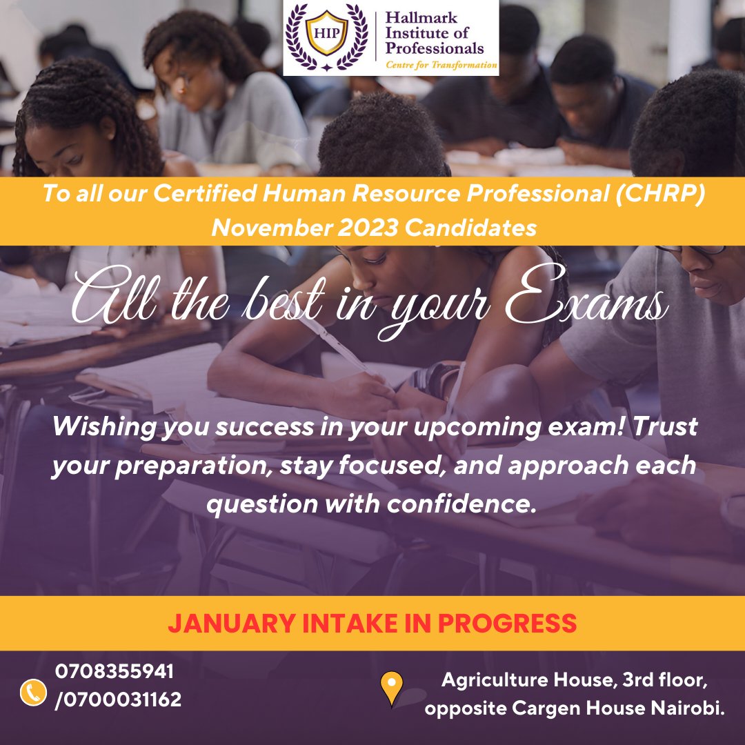 As exams approach, applauding your hard work and dedication. You're well-equipped with HR knowledge.  Success is not just about grades but the growth you've experienced. You are future HR leaders destined for success.