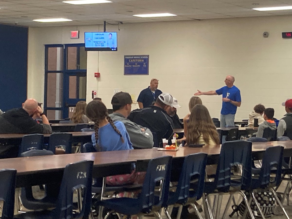 FrenshipMS's tweet photo. Had a great turnout for our All Pro Dads meeting this morning.  Want to say thank you to Mr. Reese and Mr. Aguilar for being our guest speakers today.  Maybe you can join us at the next meeting!  It will be a great experience you don't want to miss!  Donuts will be provided. https://t.co/WkGaki3evu
