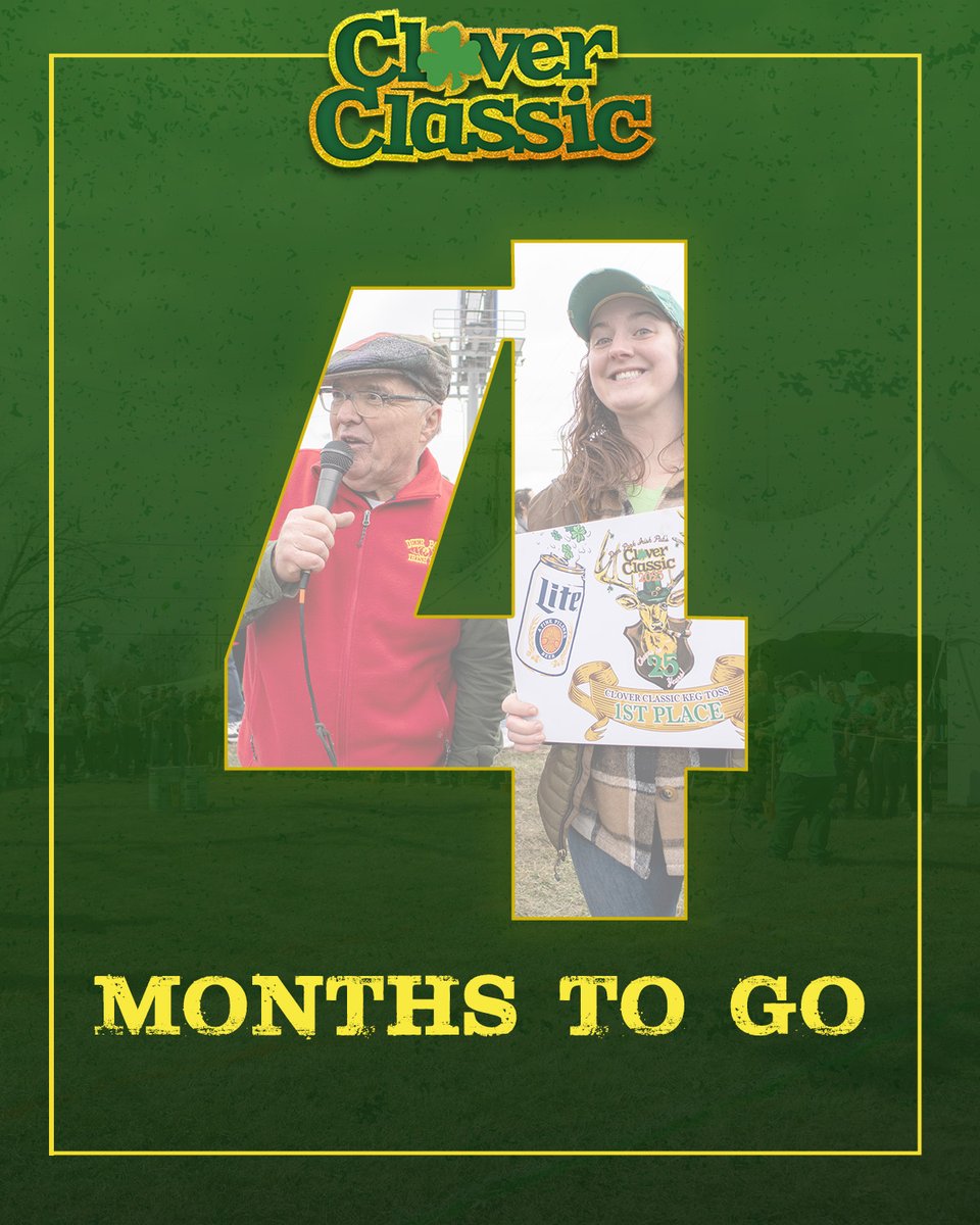 4 MONTHS UNTIL THE BEST DAY OF THE YEAR! ☘️ Have you marked your calendars yet?