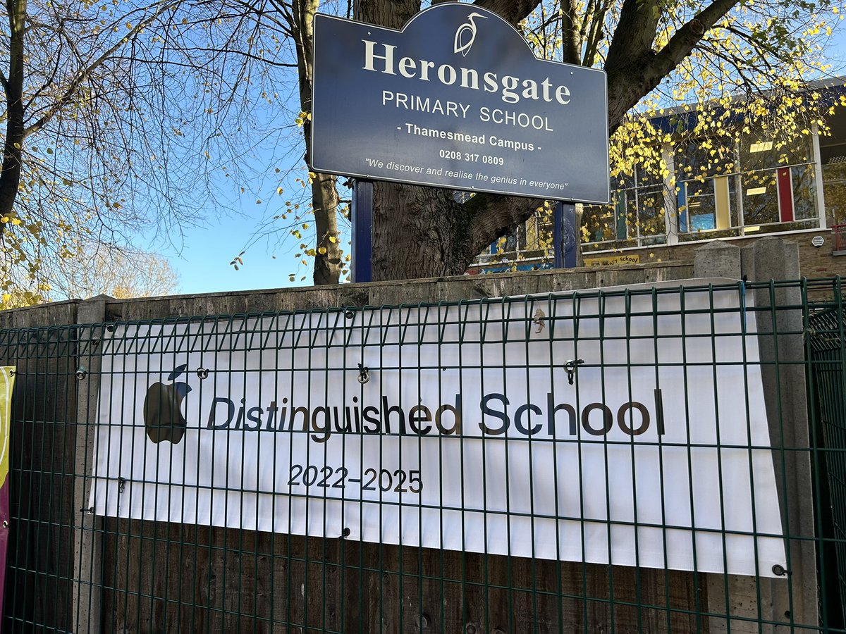 Finally put up our banner! #AppleDistinguishedSchools