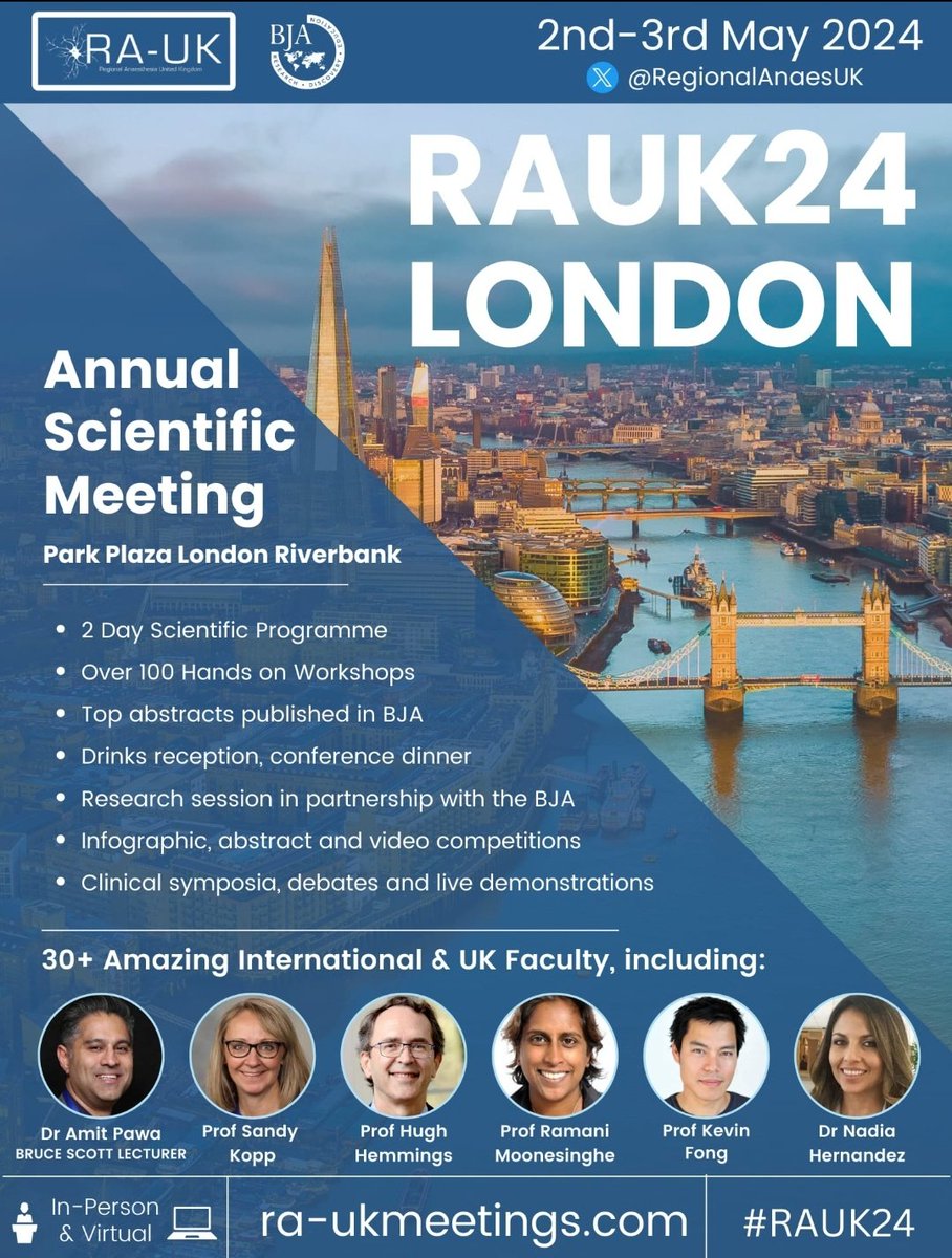 What a view from #RAUK24 venue in #LONDON 🤩 2nd-3rd May 2024 Book your leave and Join us! Listen to BSL @amit_pawa and many #RegionalAnaesthesia and #PoCUS experts, share and discuss your work, participate in infographic and video competitions... @RegionalAnaesUK @BJAJournals