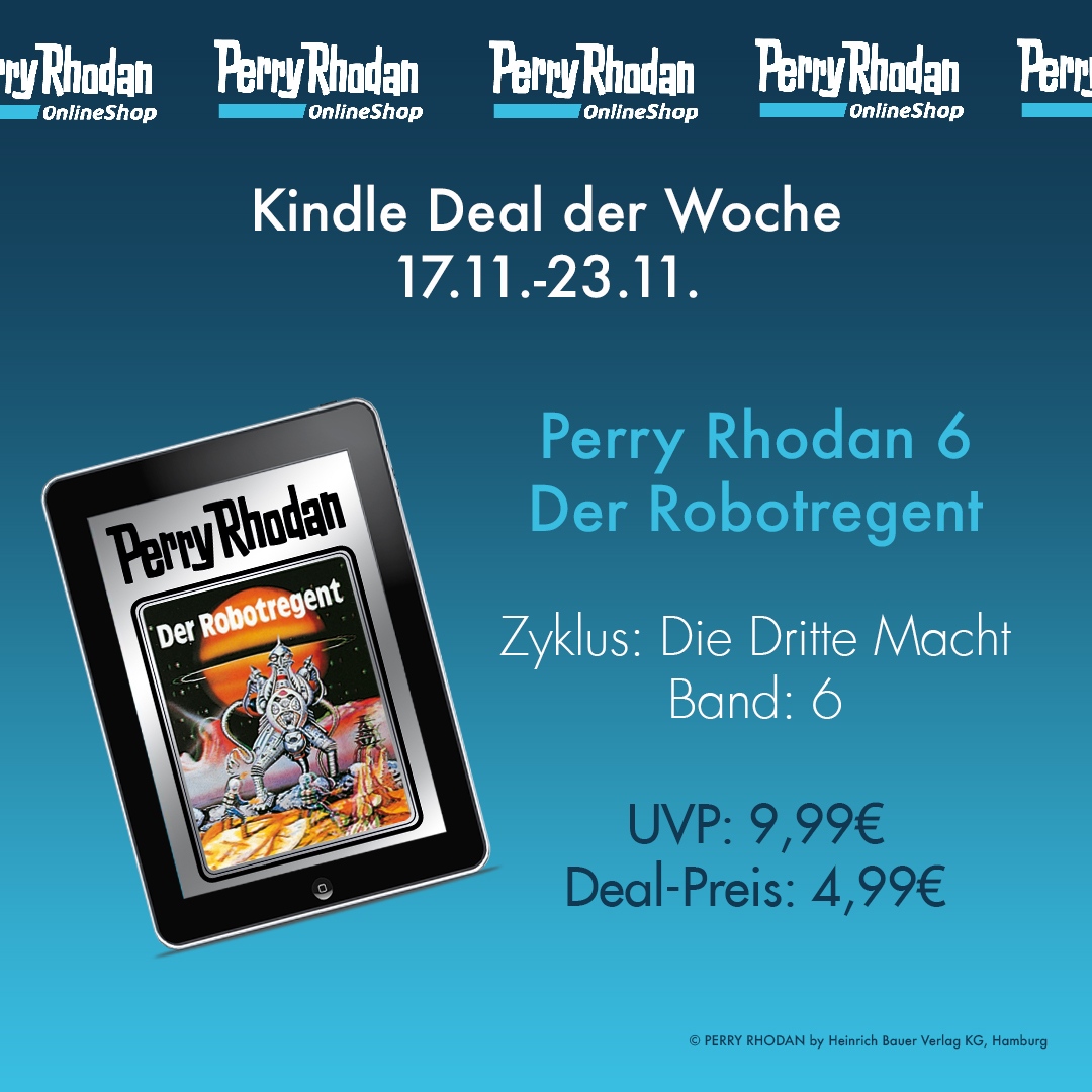 Im November erhältst DuPERRY RHODAN 6: Der Robotregent zum unschlagbaren Kindle Deal-Preis für 4,99€ statt 9,99€! 

Jetzt zuschlagen:
perry-rhodan.net/shop/item/9783…