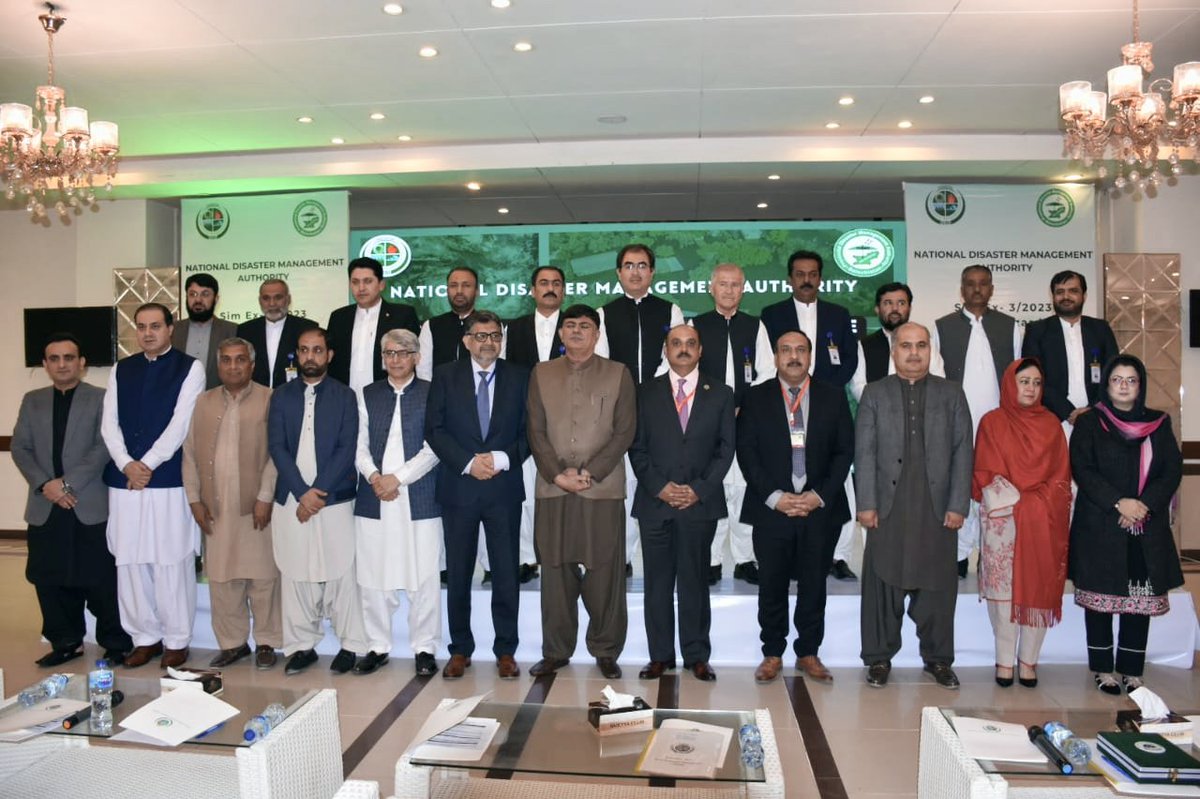 ndmapk's tweet photo. 1. NDMA's organised three-day Provincial Level Simulation Exercise concluded today. The closing ceremony was graced by Prof. Dr. Qadir Bakhsh Baloch, Provincial Minister for Education and Tourism as Chief Guest.
#ndmapk #SimEx #DisasterResilientPakistan https://t.co/6ocOYPrNxP