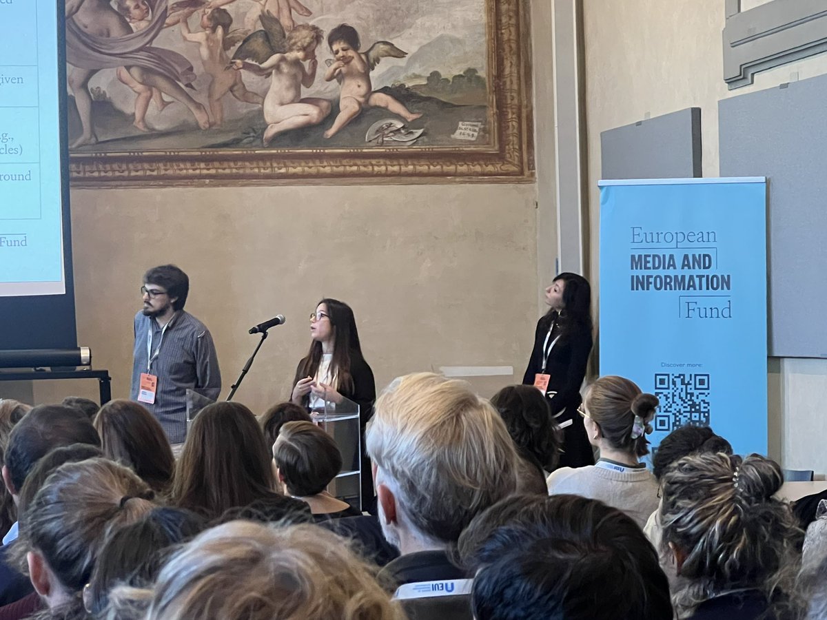 FedericaUrzo's tweet photo. Presenting our project here at @EMIF_Fund

LATIF project brings the Analysis of Competing Hypotheses (ACH) methodology to the #factchecking domain to control for cognitive bias 
@LuissDataLab Liverpool University @ElenaMusi2 #EMIFUND

🔗https://t.co/0DRhJ3J5tg https://t.co/TIGtBJyubb