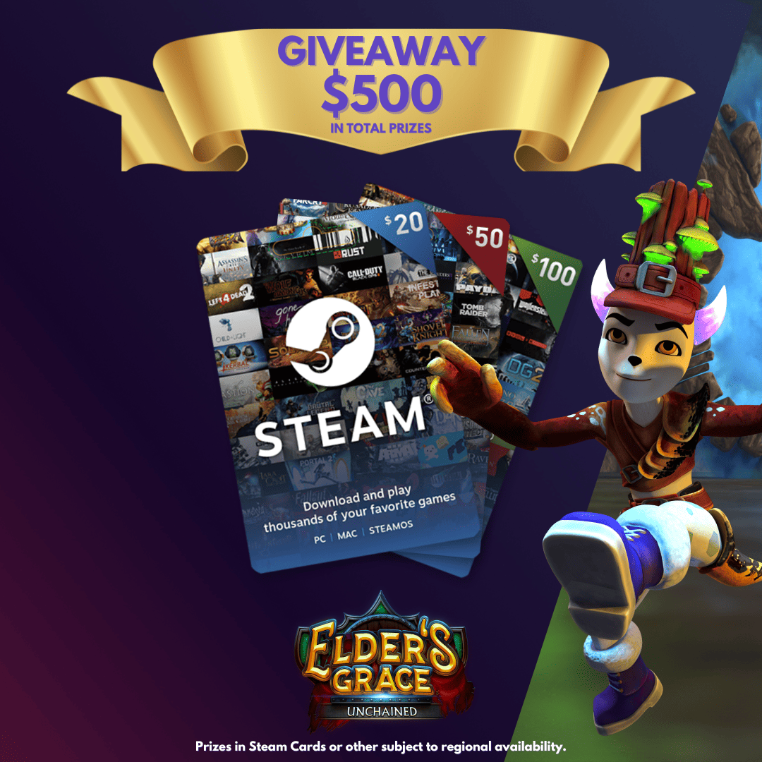 SteamGamesPC's tweet photo. 🔥 Steam Giveaway 🔥

$500 STEAM Keys/or Equivalent prize 🗝️💰

To Enter: 
1⃣ Follow: @eldersunchained
2⃣ Retweet
3⃣Complete all the tasks here 👇
https://t.co/kPNWJBCc4Q

⏰End on 12/6/2023
#Steam #Giveaway #EldersGrace #Gaming https://t.co/ogF1GTJK7r